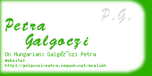 petra galgoczi business card